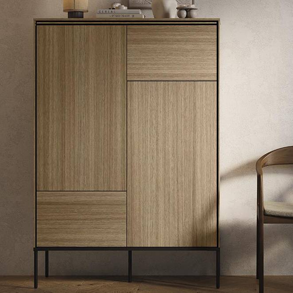 Комод высокий 2-дв Висо дуб 98x34x142 см